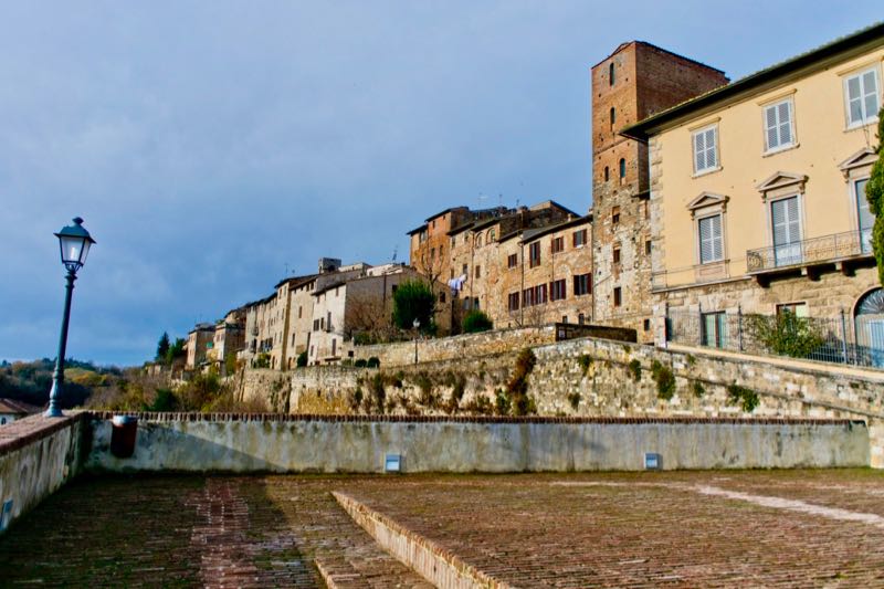 vista dal Baluardo su Colle Alta con la Torre di Arnolfo